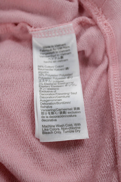 J Crew Womens Pullover Pink Cotton Crewneck Long Sleeve Size S