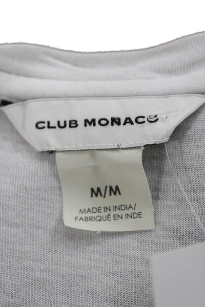 Club Monaco Unisex White Cotton Crew Neck Basic T-Shirt Short Sleeve Size M