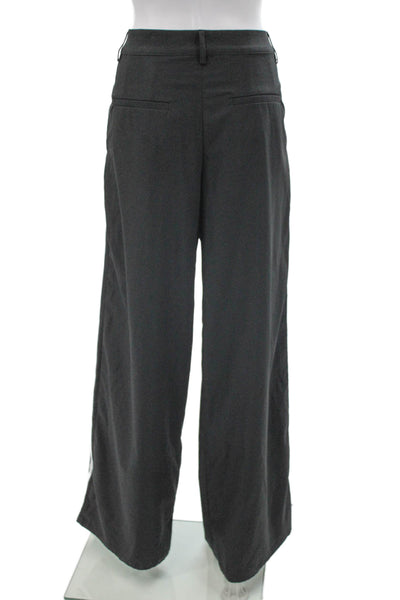 Superdown Womens Dress Pants Gray Striped Polyester Button Size M