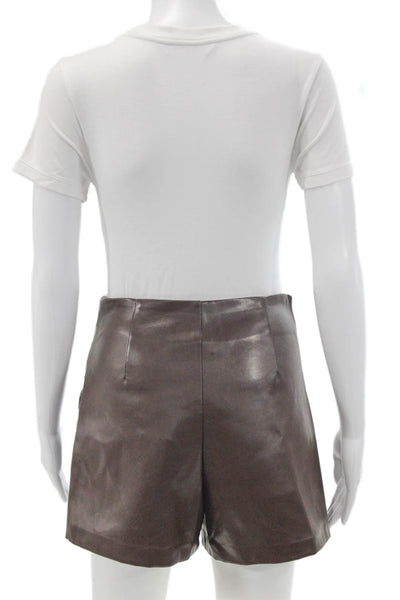 Aqua Womens Brown Pull On Skort 55% PU Size S