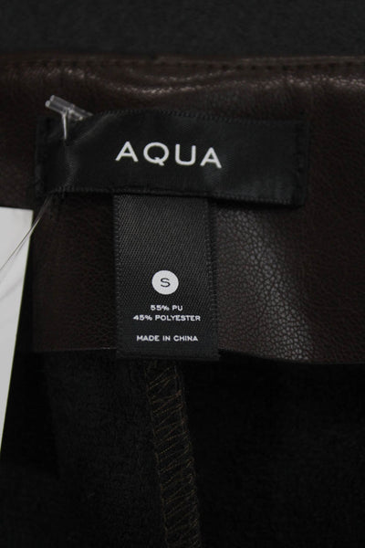 Aqua Womens Brown Pull On Skort 55% PU Size S