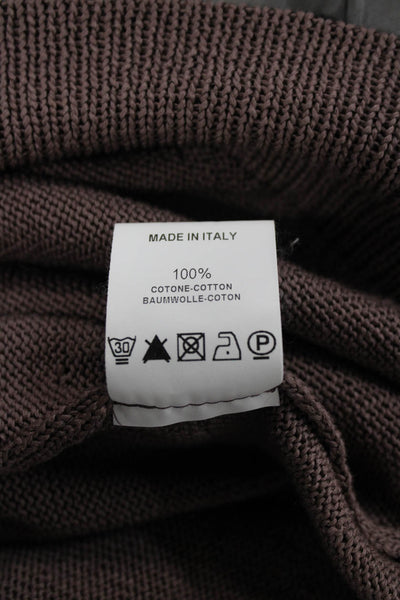 Transit Par Such Womens Brown Cotton Boat Neck Pullover Long Sleeve Size S