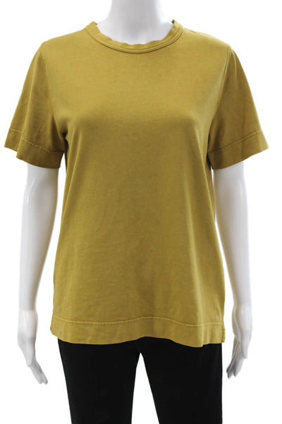 Soeur Womens Basic T-Shirt Green Crew Neck Short Sleeve Cotton Size 34