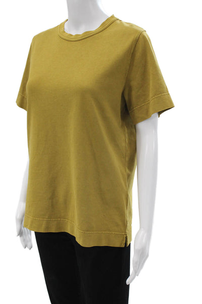 Soeur Womens Basic T-Shirt Green Crew Neck Short Sleeve Cotton Size 34