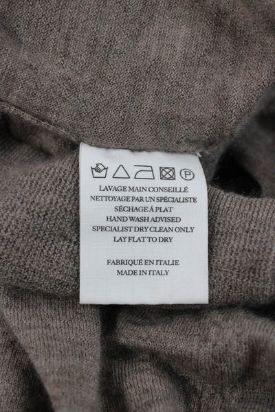 LouLou De Saison Womens Cashmere V-Neck Pullover Beige Long Sleeve Size S