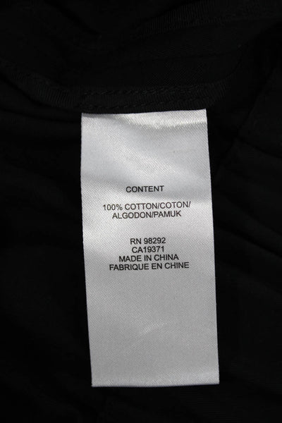 Tibi Womens Basic Sleeveless V Neck Cotton Button Solid Blouse Size 2XS