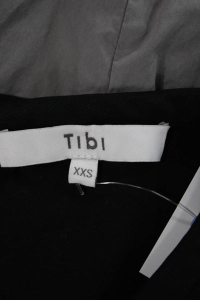 Tibi Womens Basic Sleeveless V Neck Cotton Button Solid Blouse Size 2XS