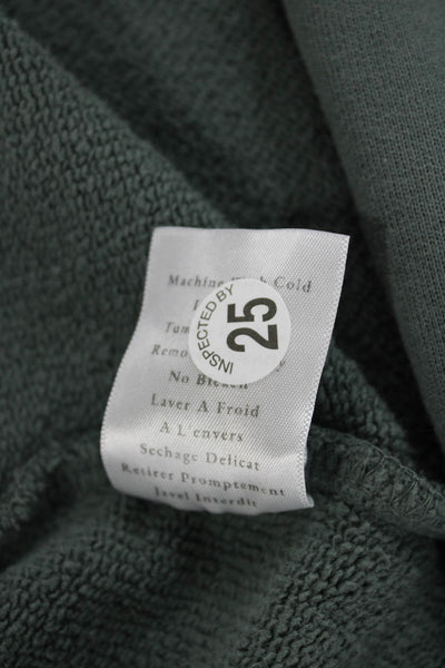 Frank & Eileen Women Collared Long Sleeve Cotton Button Up Green Size XS