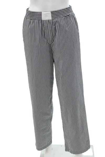 Lioness Womens Black Striped Pull On Pants 65% Cotton 30in Inseam Size 2XS