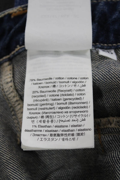 Closed Women Tapered Jeans Blue High Rise Cotton Blend Size 25