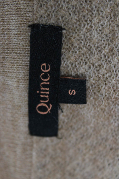 Quince Womens Beige Wool Crew Neck Pullover Sweater Long Sleeve Size S