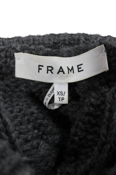 Frame Womens Gray Extra Fine Merino Wool Turtleneck Vest Size XS