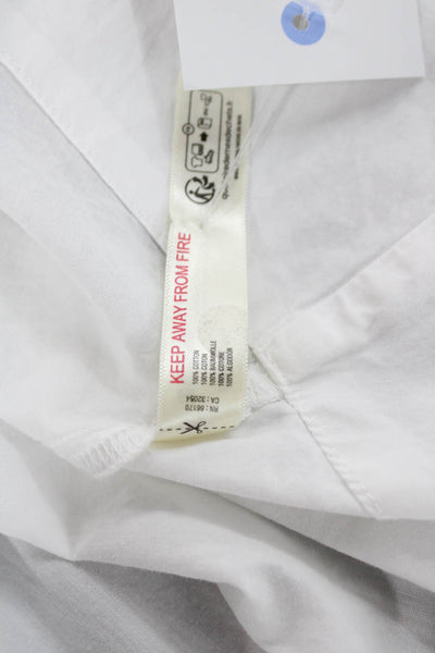 Free People Womens White Cotton Flare Midi Skirt Pull On Size XS