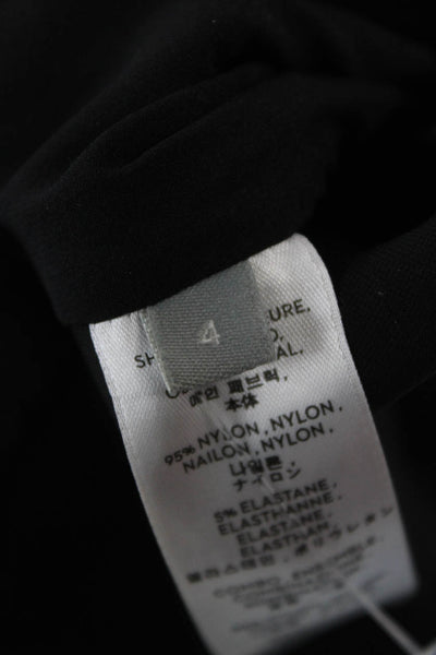 Reed Krakoff Women Pencil Dress Black Short Sleeve Crew Neck Zip Size 4