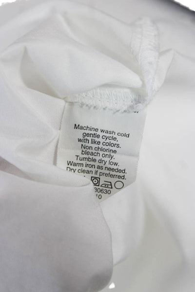 J Crew Womens Basic Cotton Collared Long Sleeve Button Up White Size 6