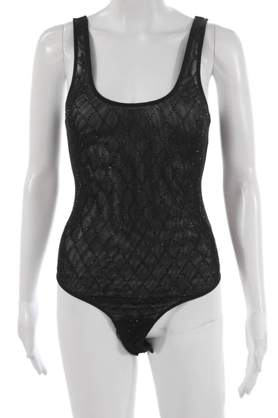 Generation Love Womens One Piece Bodysuit Black Scoop Neck Sleeveless Size S