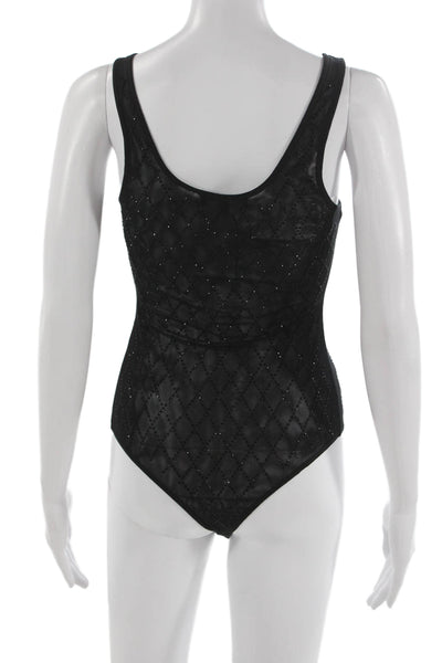 Generation Love Womens One Piece Bodysuit Black Scoop Neck Sleeveless Size S