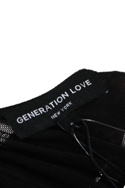 Generation Love Womens One Piece Bodysuit Black Scoop Neck Sleeveless Size S