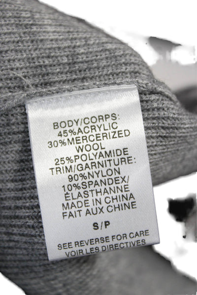 Cami NYC Womens Cardigan Gray Round Neck Long Sleeve Size S