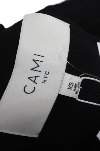Cami NYC Women Black Silk Basic Jacket Button Long Sleeve Size XS