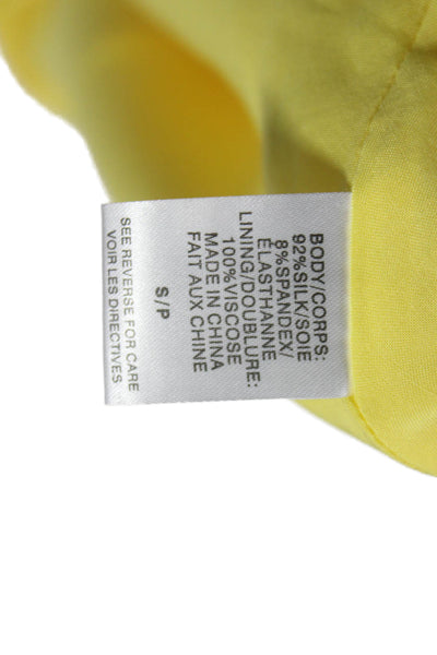 Cami NYC Womens Camisole Cowl Neck Yellow Spandex Sleeveless Size S