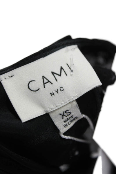 Cami NYC Women Silk Black Sleeveless Tank Round Neck Size XS