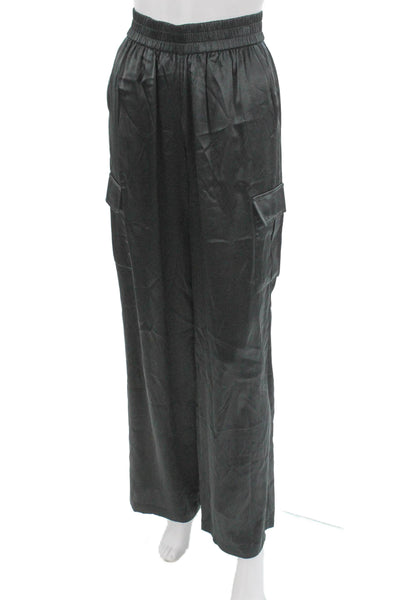 Cami NYC Womens Cargo Silk Pull On Pants Black Petite Size 2XS