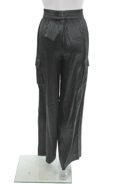Cami NYC Womens Cargo Silk Pull On Pants Black Petite Size 2XS