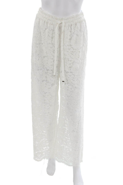 Cami NYC Women Dress Pants White Floral Nylon Pull On Size XS