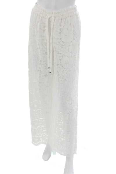 Cami NYC Women Dress Pants White Floral Nylon Pull On Size XS