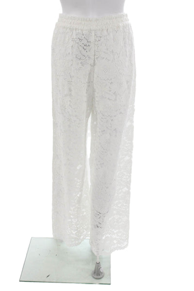 Cami NYC Women Dress Pants White Floral Nylon Pull On Size XS