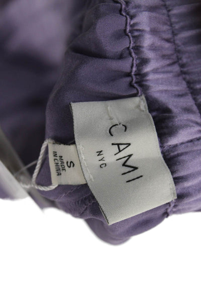 Cami NYC Womens Cargo Pants Silk Purple Drawstring Size S