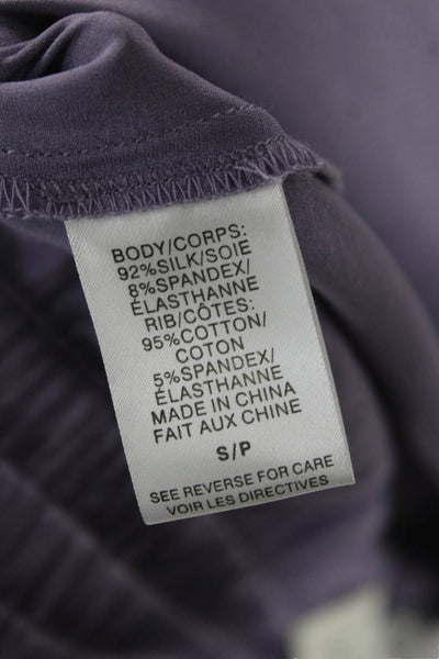 Cami NYC Womens Cargo Pants Silk Purple Drawstring Size S