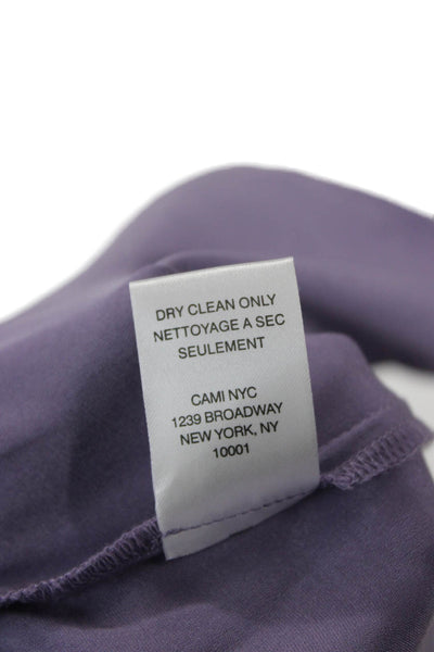 Cami NYC Womens Cargo Pants Silk Purple Drawstring Size S