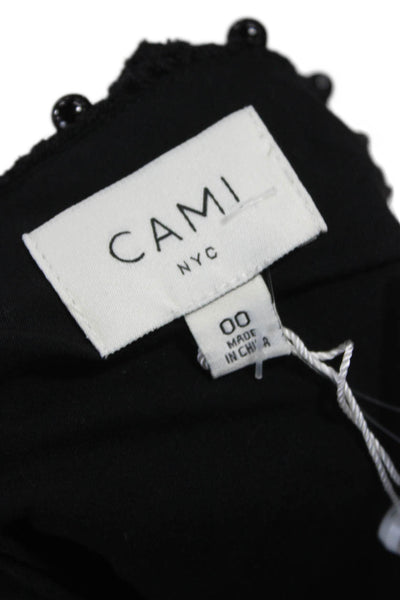 Cami NYC Womens Black One Shoulder Organic Cotton One Piece Bodysuit Size 00