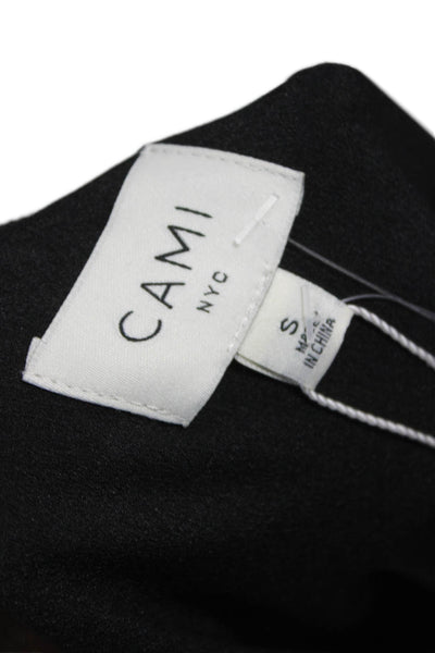 Cami NYC Women Silk V-Neck One Piece Long Sleeve Pullover Black Size S