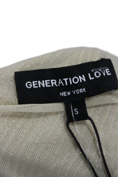 Generation Love Women Mini Cowl Neck Sleeveless Gold Dress Size S
