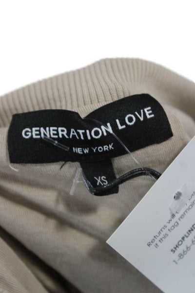 Generation Love Women Basic Crew Neck Gold Short Sleeve T-Shirt Size XS