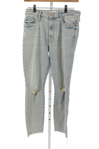 Mother Womens Skinny Jeans Blue High Rise Size 26