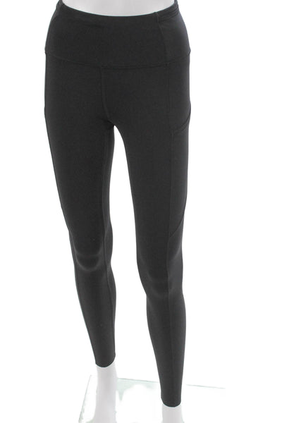 Lululemon Womens Black Ankle Nylon Solid Pull On Leggings Size 4