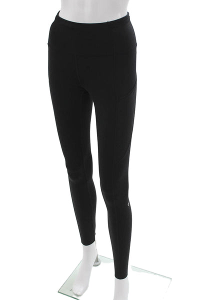 Lululemon Womens Black Ankle Nylon Solid Pull On Leggings Size 4