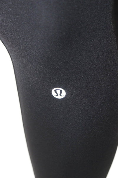 Lululemon Womens Black Ankle Nylon Solid Pull On Leggings Size 4