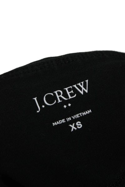 J Crew Women Ankle Leggings Black Cotton Blend Loungewear Size XS
