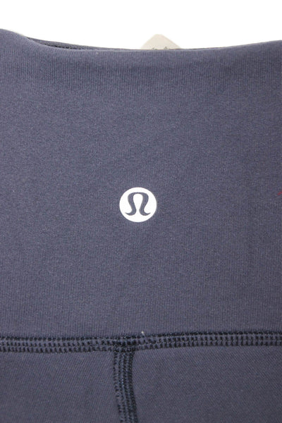 Lululemon Womens Ankle Leggings Blue Nylon Size 4