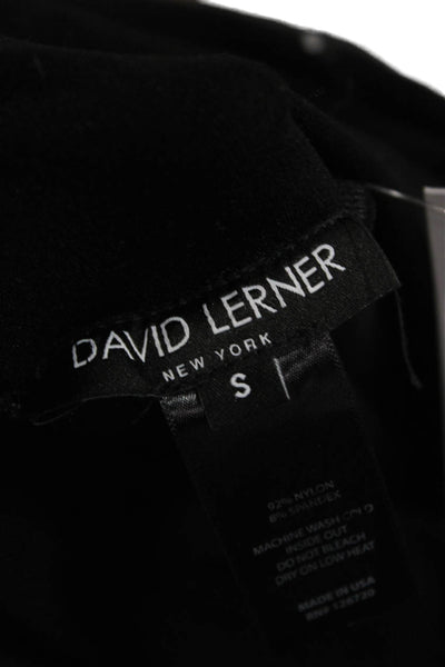 David Lerner Womens Ankle Leggings Black Nylon Spandex Size S