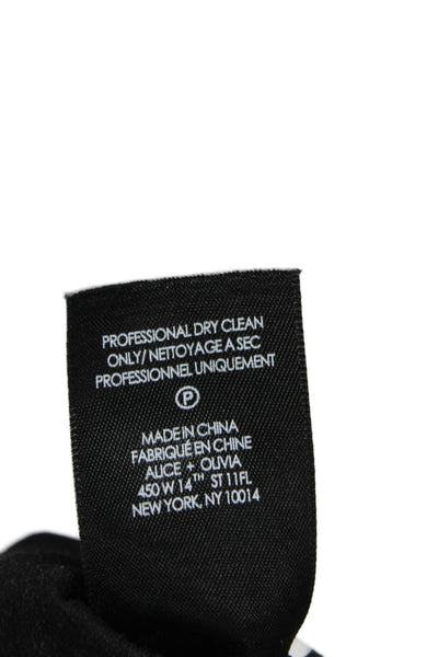Alice + Olivia Womens Black Bodycon Dress Long Sleeve Mock Neck Viscose Size 2
