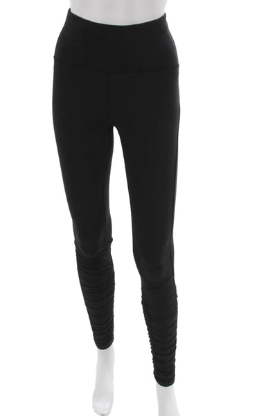 Lululemon Womens Black Ankle Leggings Nylon Solid Pull On Size 2