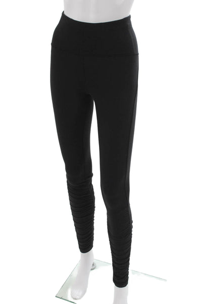 Lululemon Womens Black Ankle Leggings Nylon Solid Pull On Size 2