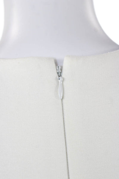 French Connection Womens Sheath Dress White Short Sleeve Knee Length Size 4