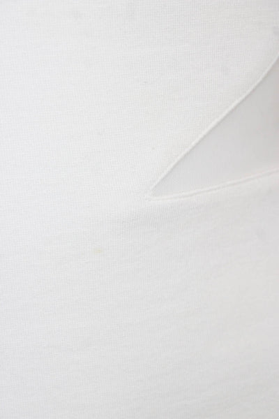 French Connection Womens Sheath Dress White Short Sleeve Knee Length Size 4